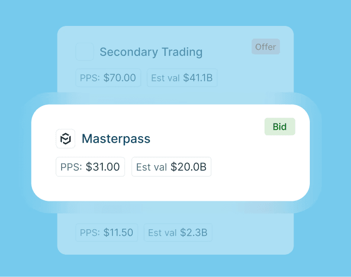 Live secondary trading